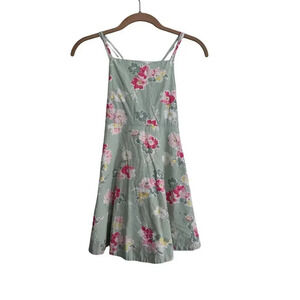 Polo Ralph Lauren Turquoise Pink Floral Hour Glass Mini Dress Size 10